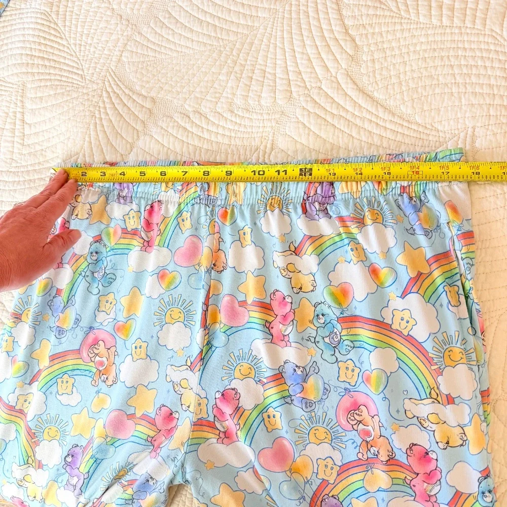 Retro Care Bears Women XL Favorite Bears Pose Pajama Pants Set Kidcore Nostalgic - Picture 14 of 15